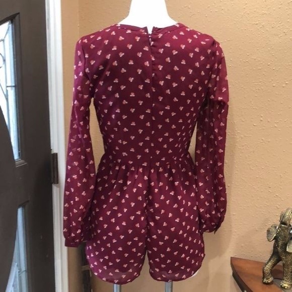 Abercrombie & Fitch Burgundy Romper - Picture 3 of 4